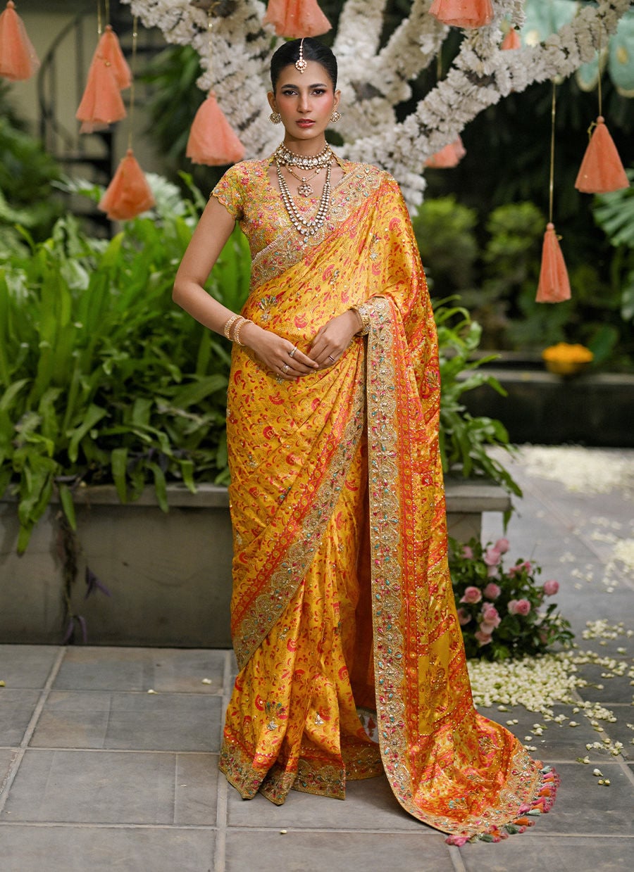Wrenley Golden Yellow Saree
