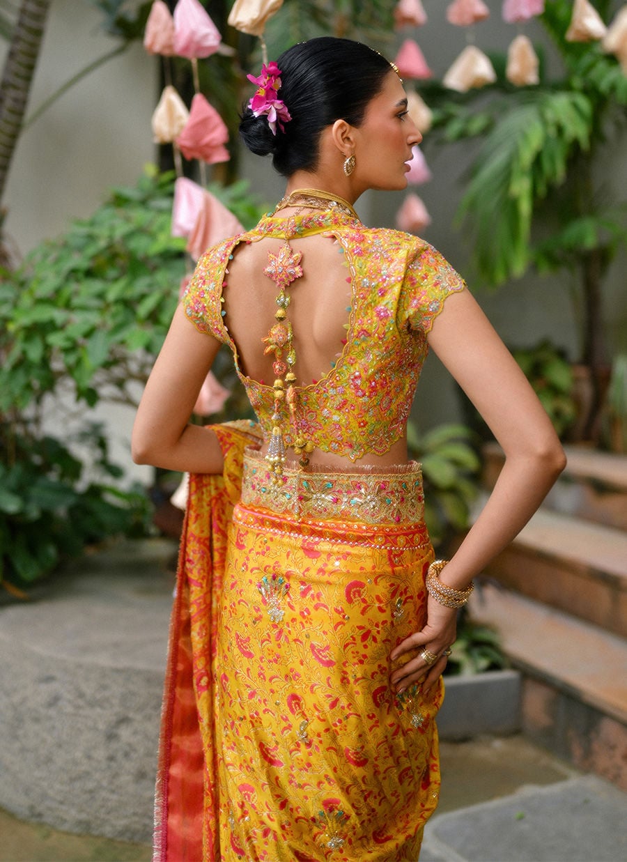 Wrenley Golden Yellow Saree
