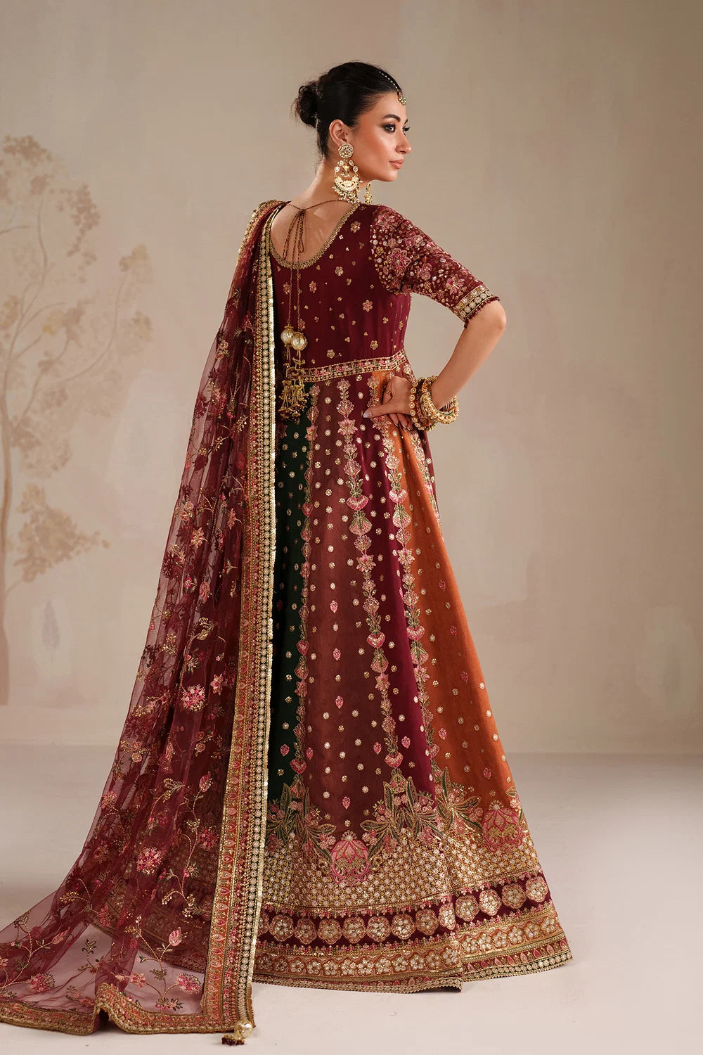 Baroque Multi Raw Silk Bridal Collection Replica