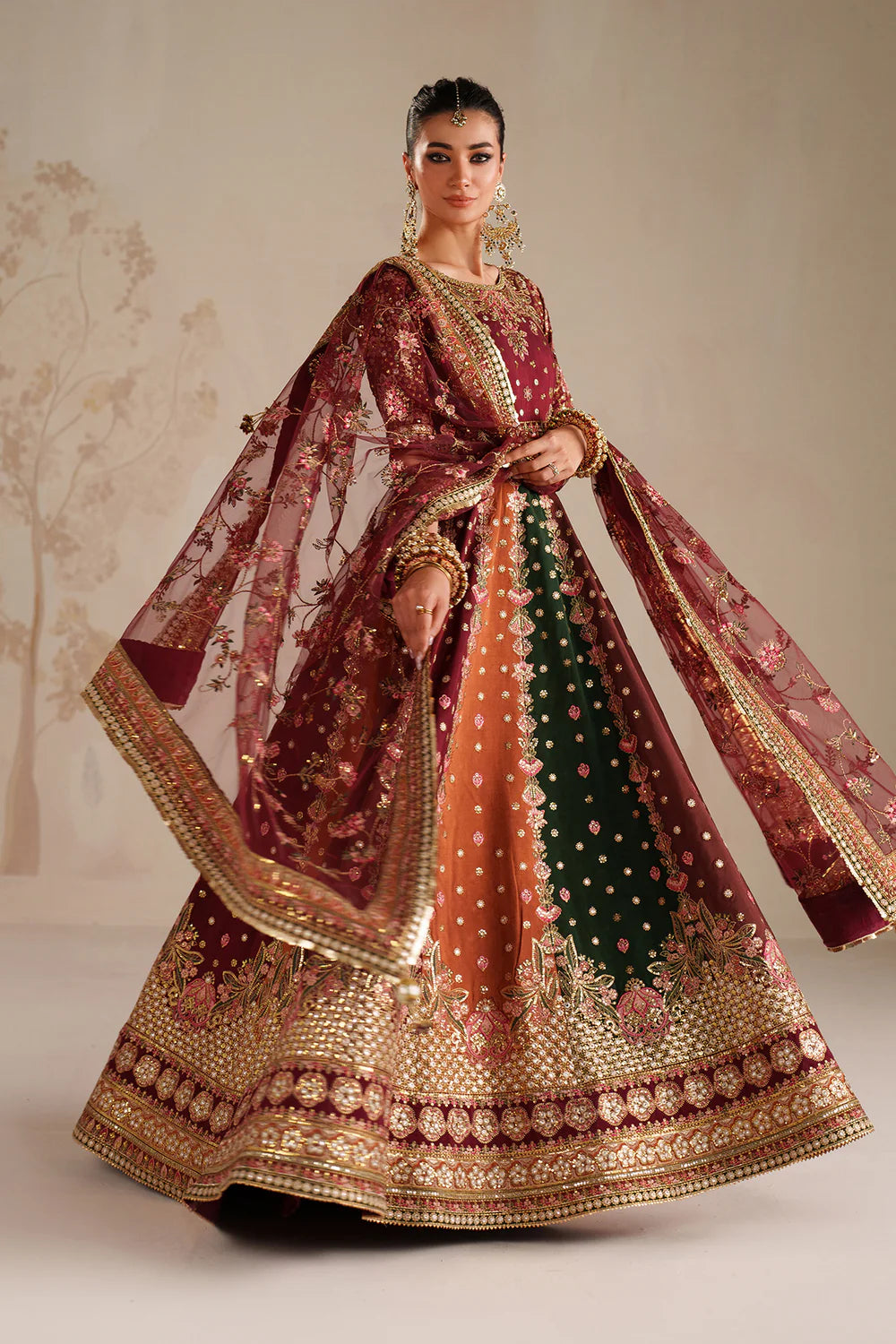 Baroque Multi Raw Silk Bridal Collection Replica
