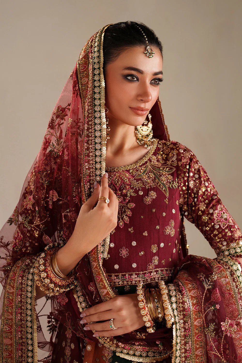 Baroque Multi Raw Silk Bridal Collection Replica
