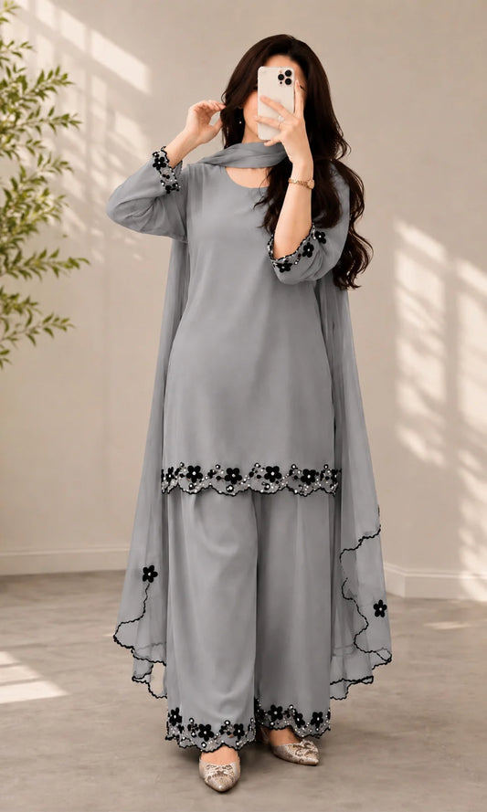 Bunaai - Summer-3PC Lawn Embroidered Suit