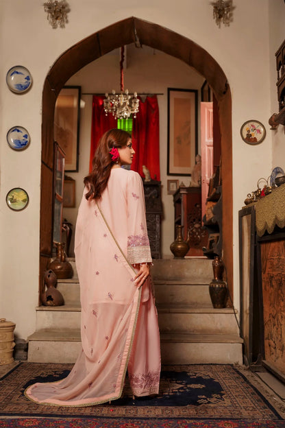 Blush Pink Embroidered Festive Suit with Shalwar