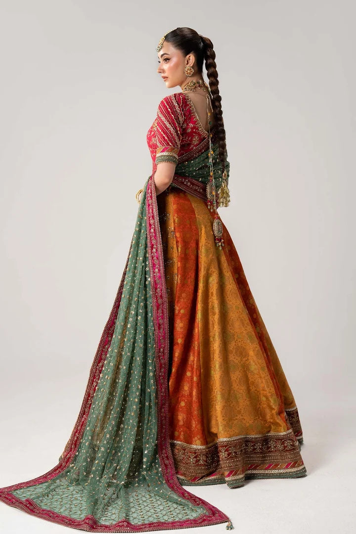 Pakistani Bridal Lehenga and Choli Dress for Mehndi