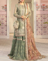 Adorable Heavy Embroidered Masoori Bridal Dress for Weddings & Parties